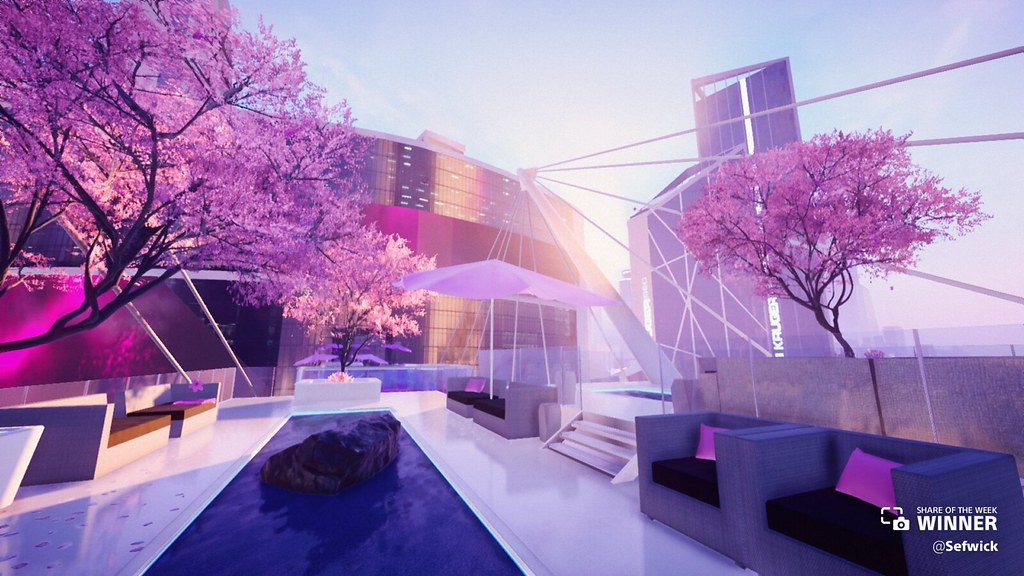 Blissful Blooms virtual photograph from a futuristic city in bloom
